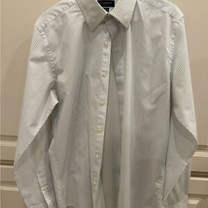 Club Room Men's Light Gray Striped Shirt